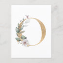 Search for letter a monogram postcards Gold