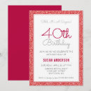 Search for dinner 40th birthday invitations Elegant