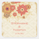 Search for red and gold wedding stickers Vintage