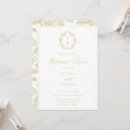 Search for monogram rehearsal dinner invitations Gold