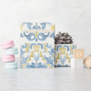Search for navy blue and yellow wrapping paper Mediterranean