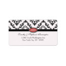 Search for black and white damask return address labels Stylish