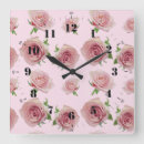 Search for pink flower pattern clocks Elegant