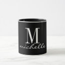 Search for elegant black and white mugs Initial
