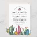 Search for cacti wedding invitations Watercolor