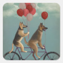Search for tandem stickers Dogs on bicycles