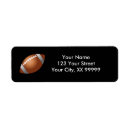Search for football labels return address labels Black