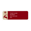 Search for red snowflake return address labels Elegant