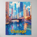 Search for vintage chicago posters Illustration