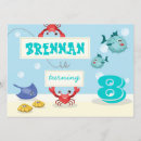 Search for fish 7x5 invitations Beach