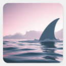 Search for aquatic square stickers Shark