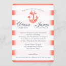 Search for navy and coral wedding invitations Striped