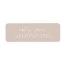 Search for pastel peach return address labels Modern typography