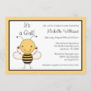 Search for cute bumble bee invitations Girl