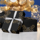 Search for gold and black christmas wrapping paper Calligraphy