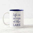 Search for life is better at lake mugs Typography