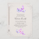Search for purple pink butterfly quinceanera invitations Elegant