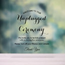 Search for unplugged wedding signs Black and white