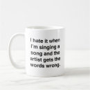 Search for funny song lyrics mugs Music