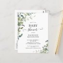 Search for postcard baby shower invitations Botanical