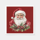Search for vintage santa claus napkins Red