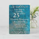 Search for blue anniversary invitations Classy