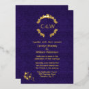 Search for purple damask monogram invitations Ornate