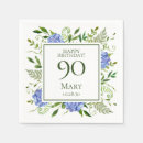 Search for 90th birthday napkins Flowers