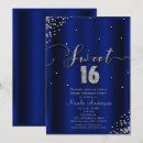 Search for royal blue silver sweet 16 invitations Party