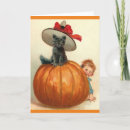 Search for witch hat halloween cards Vintage