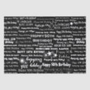 Search for 50th birthday tissue paper Black and white