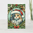 Search for maine coon cat christmas cards Santa