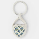 Search for blue floral pattern key rings Petals