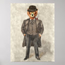 Search for animals in suits art Vintage