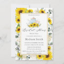Search for tea sunflower bridal shower invitations For her