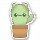 Search for kawaii cactus stickers Green