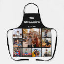 Search for family photo aprons Modern square grid pattern