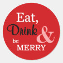 Search for eat drink be merry stickers Red