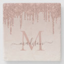 Search for rose gold glitter coasters Blush pink