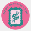 Search for cute pink christmas stickers Merry and bright