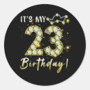 Search for twenty three stickers Birthday
