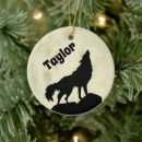 Search for wolf christmas tree decorations wild animals