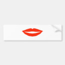Search for lips bumper stickers Red