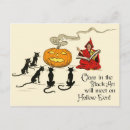 Search for vintage cat art postcards Witch
