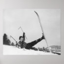 Search for black and white ski art Vintage