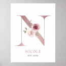 Search for n monogram posters Elegant