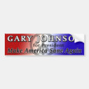 Search for gary johnson for president bumper stickers 2016