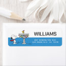 Search for bath return address labels Snoopy