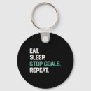 Search for eat sleep hockey key rings Soccer player