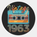 Search for vintage birthday stickers 60th